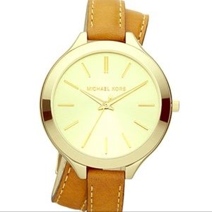 Michael Kors Double-Wrap Leather Watch